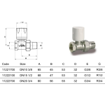 Luxor RD101 ruční radiátorový ventil 1/2" přímý 11222100