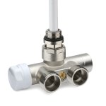 APM termostatický ventil pro žebřík - nikl - rohový 351CP015