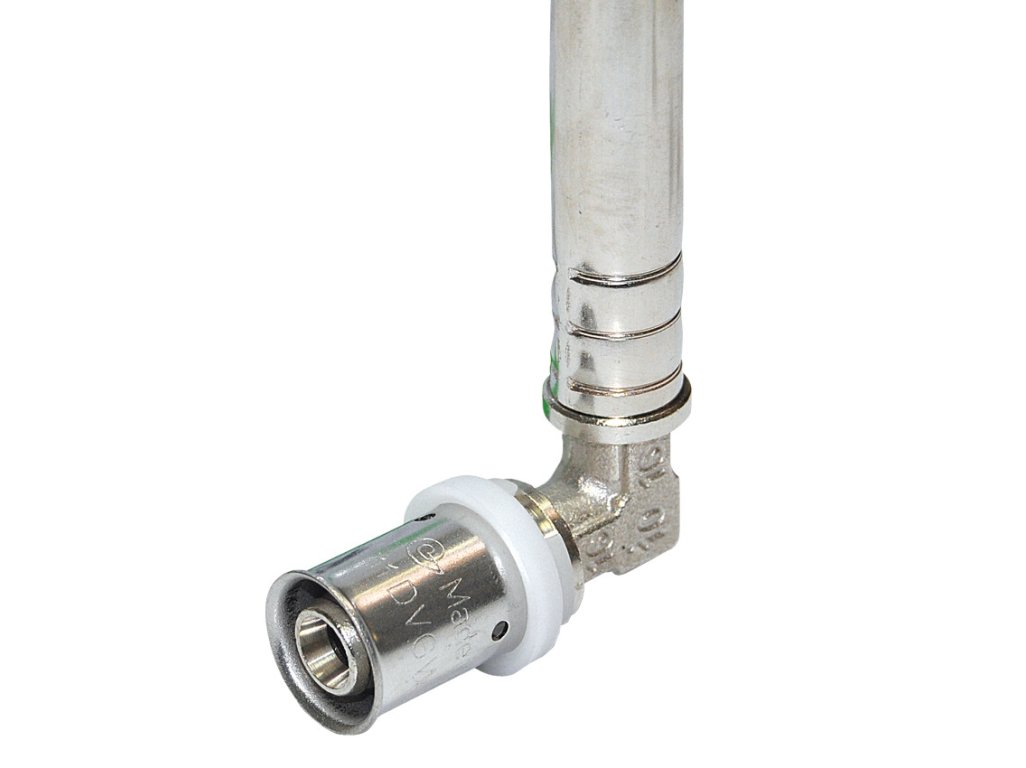 COMISA koleno 90° press 16x2 - ⌀15 mm (300 mm) pro připojení radiátoru 87.45.160